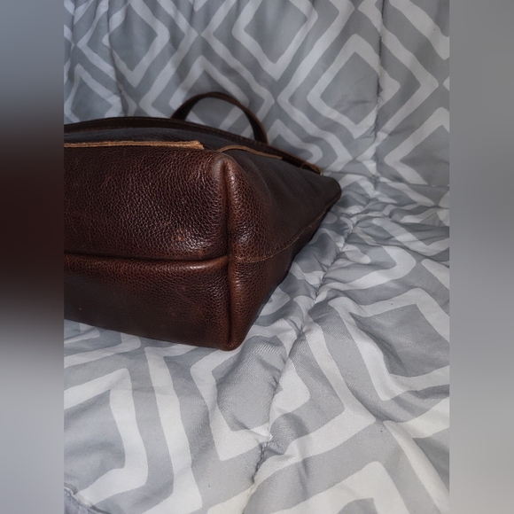 AUTHENTIC PORTLAND LEATHER GOODS  CROSSBODY / SATCHEL ZIP TOP TOTE BROWN - Picture 11 of 16